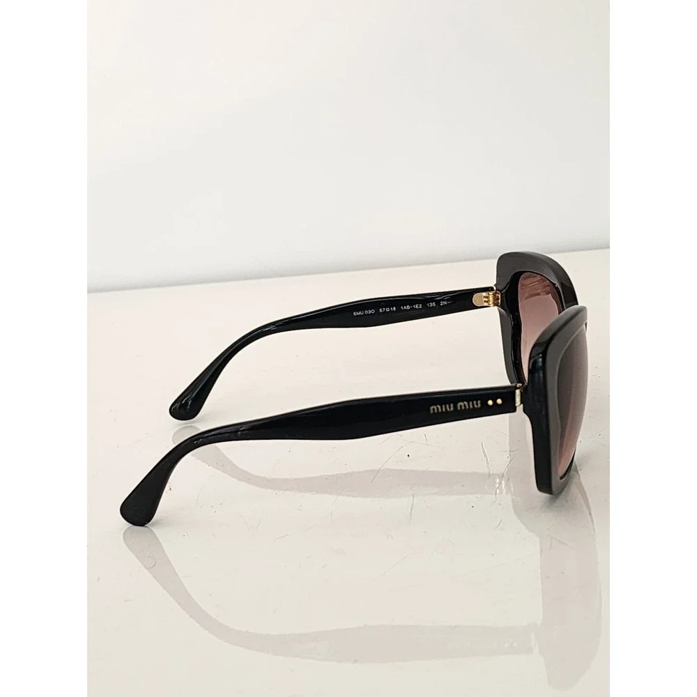 Miu Miu Flawed SMU 03O‎ Black Butterfly Sunglasses Gradient Brown Lens